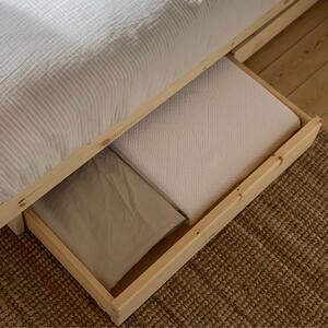 Dřevěná dvoulůžková postel Karup Design Kanso 140 x 200 cm s úložným prostorem