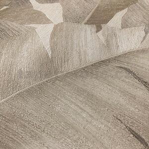 Vliesové tapety na zeď Avalon 31625, rozměr 10,05 m x 0,53 m, velké listy hnědé na krémovém podkladu, Marburg