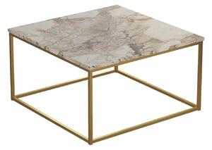 VEGY 13 designový konferenční stolek, barva mramor/zlatá