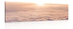 Obraz západ slunce z okna letadla - 150x50 cm
