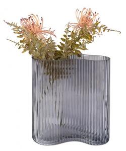 House Nordic Váza skleněná FREDINA kouřová 12x19x20 cm 4441205