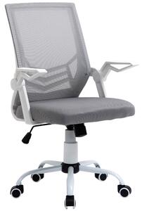 Ergonomická kancelářská židle Vinsetto – síťová židle s nastavitelnou výškou, skládacími opěrkami a prodyšnou bederní oporou pro teenagery a dospělé