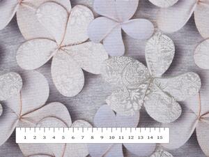 Biante Dekorační čtvercový ubrus PML-032 Designové květy na šedém 40x40 cm