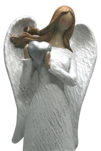 Anděl keramický bílý 38 cm 3130044
