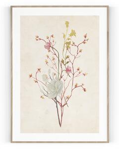 Plakát / Obraz Flowers Pololesklý saténový papír 50 x 70 cm
