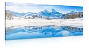 Obraz zasněžená krajina v Alpách - 100x50 cm