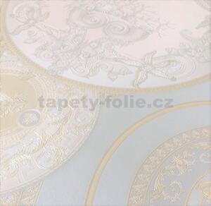 Vliesové tapety na zeď Versace III 34901-2, rozměr 10,05 m x 0,70 m, koláž bílo-béžová, A.S. Création