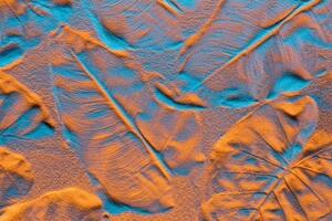 Obraz textura listů na písečné pláži - 60x40 cm