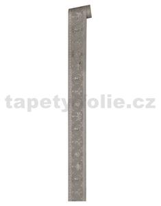 Vliesové bordury na zeď Versace III 34305-3, rozměr 5 m x 9 cm, barokní květinový vzor hnědo-stříbrný, A.S. Création