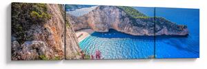 Obraz - Pláž Navagio, Řecko (170x50 cm)