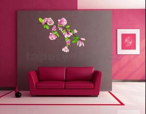Samolepky na zeď DS 410-10, rozměr 87 cm x 110 cm, květy na větvi růžové, IMPOL TRADE