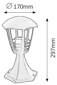 Venkovní stojanové svítidlo IP44, 1 x E27