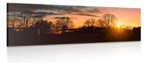 Obraz nádherný západ slunce - 150x50 cm
