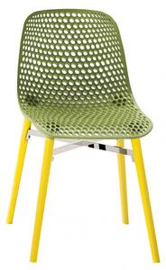 Výprodej Infiniti designové zahradní židle Next (zelená/ žlutá)