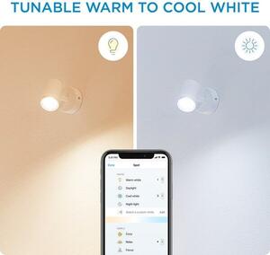 WiZ Tunable White 8719514551756 LED stropní bodové svítidlo Imageo 1x5W | GU10 | 345lm | 2700-6500K - stmívatelné, bílá