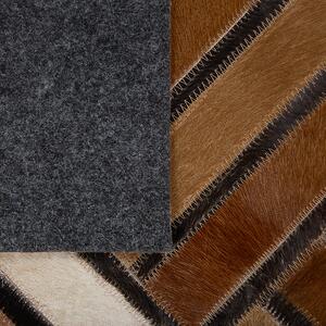 Hnedý kožený koberec 160 x 230 cm TEKIR