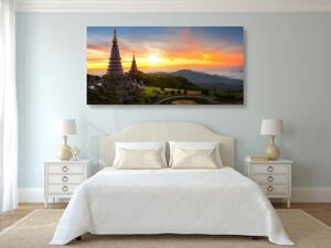 Obraz ranní východ slunce nad Thajskem - 100x50 cm