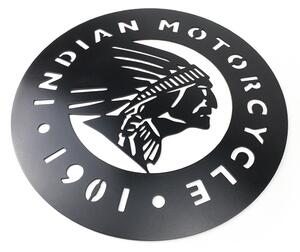Živá Zeď Dřevěná nástěnná černá dekorace Indian Motocycle