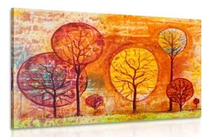 Obraz stromy v barvách podzimu - 90x60 cm