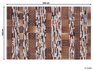 Hnedý kožený koberec 160 x 230 cm HEREKLI