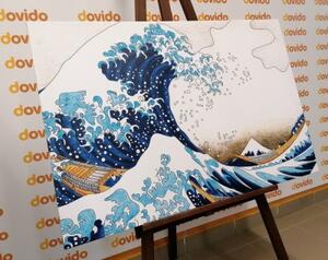 Obraz reprodukce Velká vlna z Kanagawa - Kacušika Hokusai - 60x40 cm