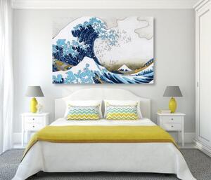 Obraz reprodukce Velká vlna z Kanagawa - Kacušika Hokusai - 60x40 cm