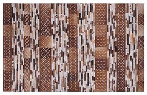 Hnedý kožený koberec 140 x 200 cm HEREKLI