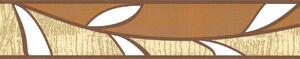 Samolepící bordura D 58-001-4, rozměr 5 m x 5,8 cm, lístky hnědé, IMPOL TRADE