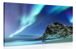 Obraz polární záře v Norsku - 120x80 cm