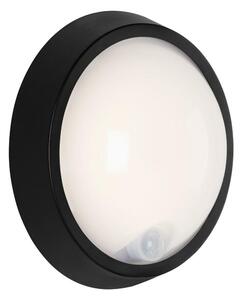 BRILONER LED venkovní svítidlo s čidlem, pr. 17 cm, 12 W, černá IP44 BRILO 3352-015