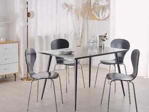 Jídelní stůl s betonovým efektem 120 x 80 cm černý SANTIAGO