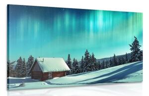Obraz pohádková zimní krajina - 120x80 cm