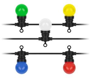 Vánoční LED řetěz vnější 10 barevných kuliček REBEL