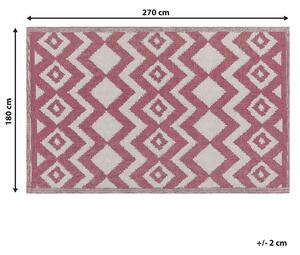 Venkovní koberec 180 x 270 cm růžový DEWAS