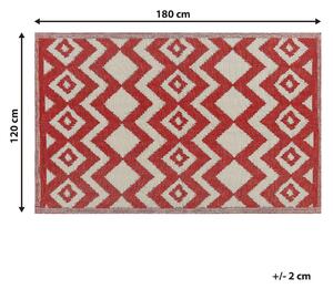 Venkovní koberec 120 x 180 cm červený DEWAS