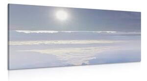 Obraz slunce nad horou - 100x50 cm