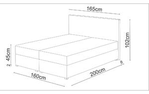 Manželská postel Boxspring 180 cm Fade 3 Comfort (šedá) (s matrací a úložným prostorem). 1055898