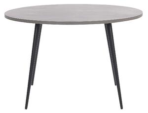 Kulatý jídelní stůl ⌀ 120 cm betonový efekt s černým ODEON