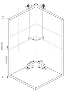 NIKIDO Sprchový box VITA 90x90x215 (CL97)