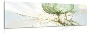 Obraz pohádkové pastelové stromy - 150x50 cm
