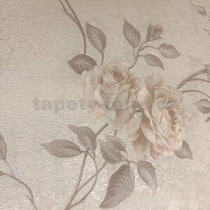 Vliesové tapety na zeď IMPOL Romantico 37226-3, rozměr 10,05 m x 0,53 m, popínavé růže hnědé, A.S. Création