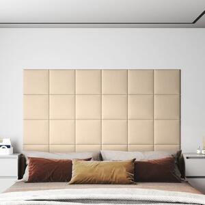 Nástěnné panely 12 ks krémové 30 x 30 cm textil 1,08 m²