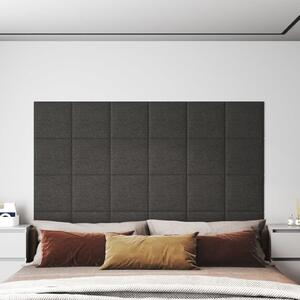 Nástěnné panely 12 ks tmavě šedé 30 x 30 cm textil 1,08 m²