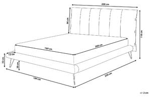 Béžová postel z umělé kůže 160 x 200 cm BETIN