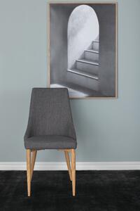 Jídelní židle Leone, tmavě šedá, 63x47x91