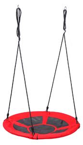 Houpačka s talířem, zahradní houpačka XL, 100 cm, 150 kg, červená