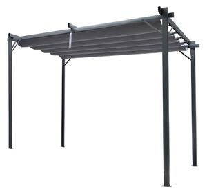 Garden Line Zahradní altán se zatahovací střechou Crost 3x3 m šedý