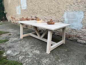 Stará Krása – Ruční výroba Bělené dubové jídelní stoly 76 x 200 x 100 cm