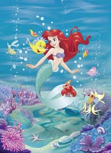 Fototapety Disney Malá mořská víla, rozměr 184 cm x 254 cm, Ariel zpívá, Komar 4-4020