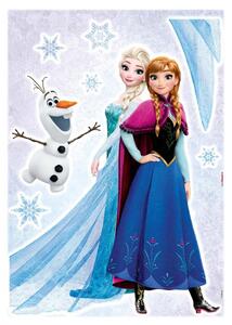 Samolepky na zeď, rozměr 50 cm x 70 cm, Disney Frozen sestry, Komar 14046